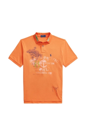 Polo Ralph Lauren graphic-print piqué polo shirt - Orange