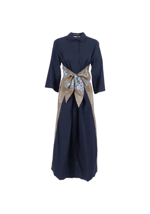 Le Sarte Pettegole paisley-print self-tie dress - Blue