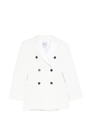 La Piscine La Piscine double-breasted peaked-lapel blazer - White