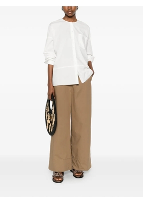 SUSANNE BOMMER chest-pocket loose-fit blouse - Neutrals