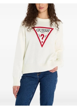 GUESS USA knitted logo-detail sweater - Neutrals