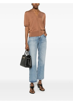 Le Petit Pulle V-neck cardigan - Brown
