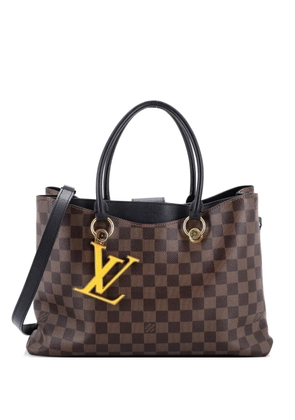 Louis Vuitton Pre-Owned LV Riverside Handbag Damier with Leather tote bag - Black