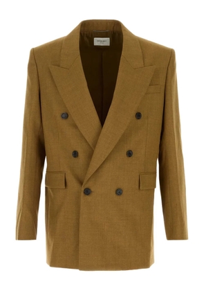 Saint Laurent double-breasted wool blazer - Brown