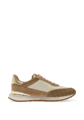 Michael Kors monogram-print sneakers - Brown
