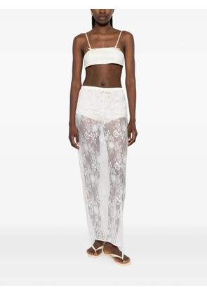 Aya Muse Eteri lace maxi skirt - White