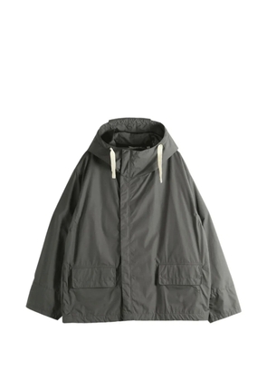 Nanamica drawstring-hooded flap-pocket jacket - Grey