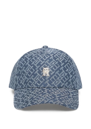 Tommy Hilfiger monogram-pattern logo-plaque baseball cap - Blue
