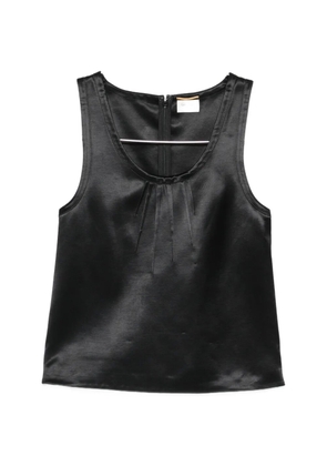Saint Laurent pleated-detail top - Black
