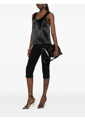 Saint Laurent pleated-detail top - Black