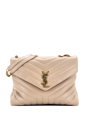 Saint Laurent Pre-Owned Loulou Matelasse Chevron Leather Medium shoulder bag - Neutrals