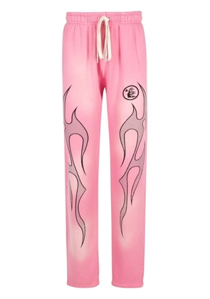 HELLSTAR flame-print track pants - Pink