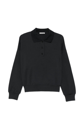 The Row Corzas long-sleeve polo shirt - Black