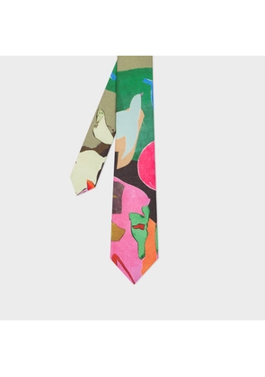 Paul Smith Bright 'River Collage' Tie Multicolour