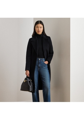 Belted Wool-Blend Wrap Coat