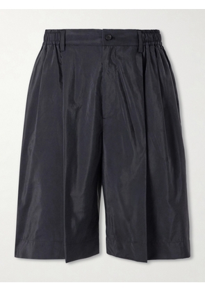 ssstein - Easy Wide-Leg Silk-Blend Shorts - Men - Black - XS