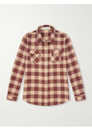 God's True Cashmere - Saffron Checked Cashmere Shirt - Men - Orange - XS