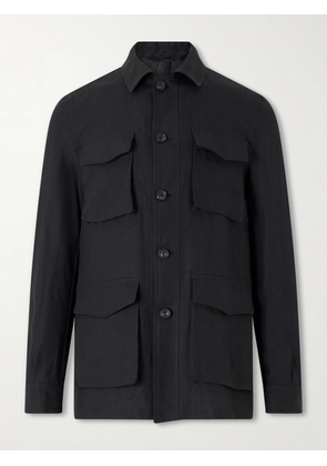 J. Mueser - Safari Linen Jacket - Men - Black - IT 46