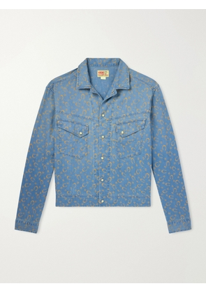 RRL - Printed Cotton and Linen-Blend Shirt - Men - Blue - S