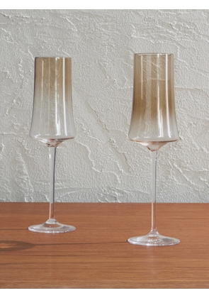 Brunello Cucinelli - Set of Two Murano Glass Flute Glasses - Men - Brown