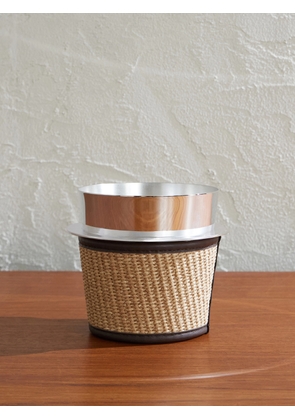 Brunello Cucinelli - Steel, Raffia and Leather Ice Bucket - Men - Silver
