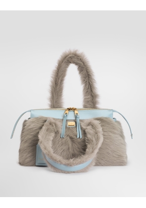 Dolce & Gabbana Vittoria Shoulder Bag In Shearling And Calfskin - Woman Shoulder And Crossbody Bags Multicolor Onesize