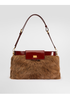 Dolce & Gabbana Vittoria Fur And Calfskin Shoulder Bag - Woman Shoulder And Crossbody Bags Multicolor Onesize
