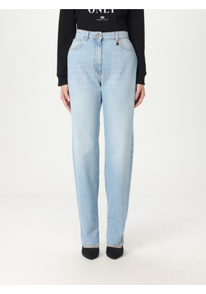 Pants ELISABETTA FRANCHI Woman color Gnawed Blue