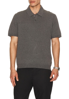 Theory Light Bulen Soris Polo in Medium Grey - Charcoal. Size S (also in M, L, XL/1X, XXL/2X).
