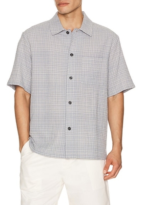 Theory Mini Texture Check Shirt in Bering Multi - Grey,Slate. Size S (also in M, L, XL/1X, XXL/2X).