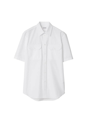 Burberry Equestrian Knight Motif Cotton Poplin Shirt