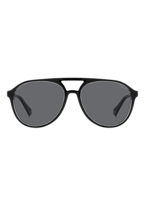 Polaroid Polarized Grey Pilot Unisex Sunglasses PLD 4162/S 07C5/M9 56