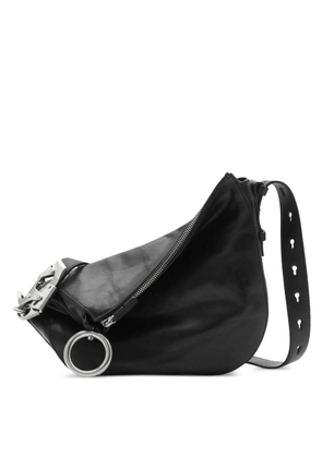 Burberry Black Leather Knight Small Shoulder Bag