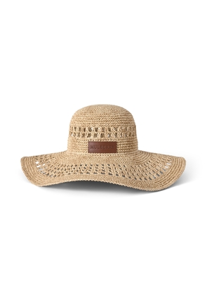 Mulberry Women's Wide Brim Raffia Hat Beige