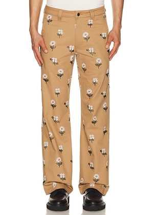 Honor The Gift Flowers Beaded Pant in Taupe - Taupe. Size 32 (also in 34, 36).