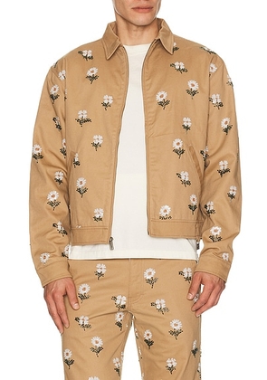 Honor The Gift Flowers Beaded Jacket in Taupe - Taupe. Size S (also in L, M, XL/1X, XXL/2X).