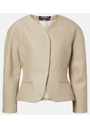 Jacquemus Ovalo cotton and linen jacket