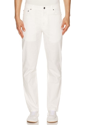 Onia Linen Denim 5 Pocket Pant in Egret - Cream. Size 30 (also in 32, 34, 36).