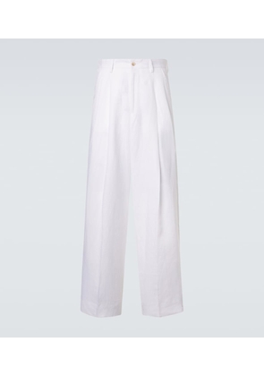 Dolce&Gabbana Linen canvas wide-leg pants