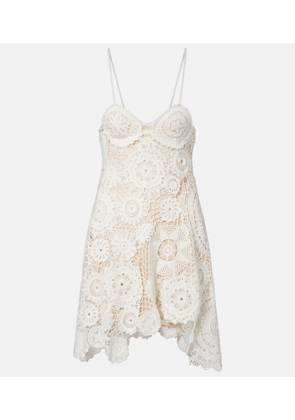 Self-Portrait Crochet minidress