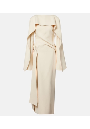 Khaite Draped crepe midi dress