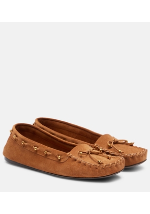 Khaite Milly suede moccasins