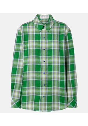 God's True Cashmere Harbor linen shirt with lapis lazuli