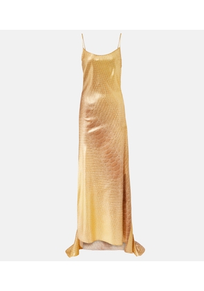 Roberto Cavalli Snake-print silk gown