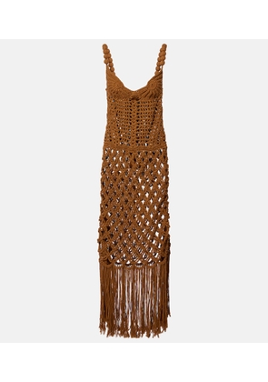 Balmain Crochet cotton maxi dress