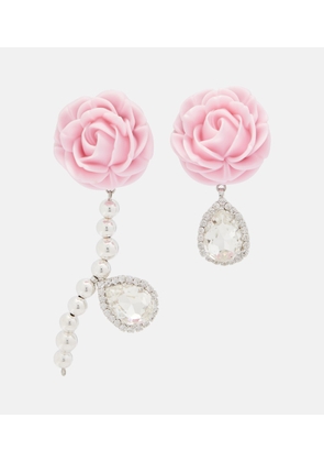 Magda Butrym Rose embellished drop earrings
