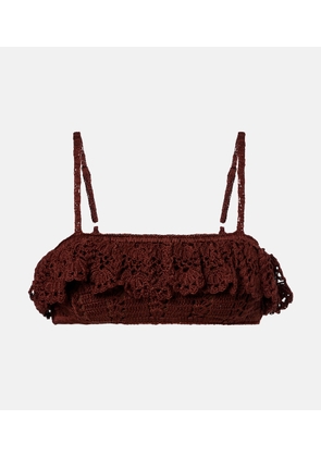 Anna Kosturova Crochet cotton bra top