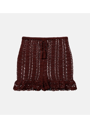 Anna Kosturova Crochet cotton shorts