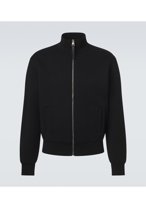 Givenchy Herringbone cotton-blend zip-up sweater