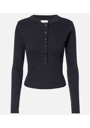 Citizens of Humanity Varra ribbed-knit jersey Henley shirt